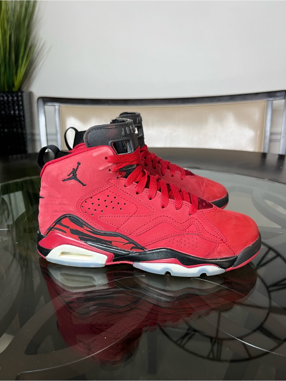 Nike Air Jordan MVP Raging Bull Red Black Size 5.5Y - Picture 1 of 5